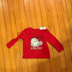 GAP Red Ladder Truck Rescue Long Sleeve Tee